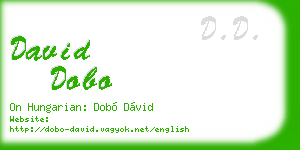 david dobo business card