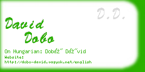 david dobo business card